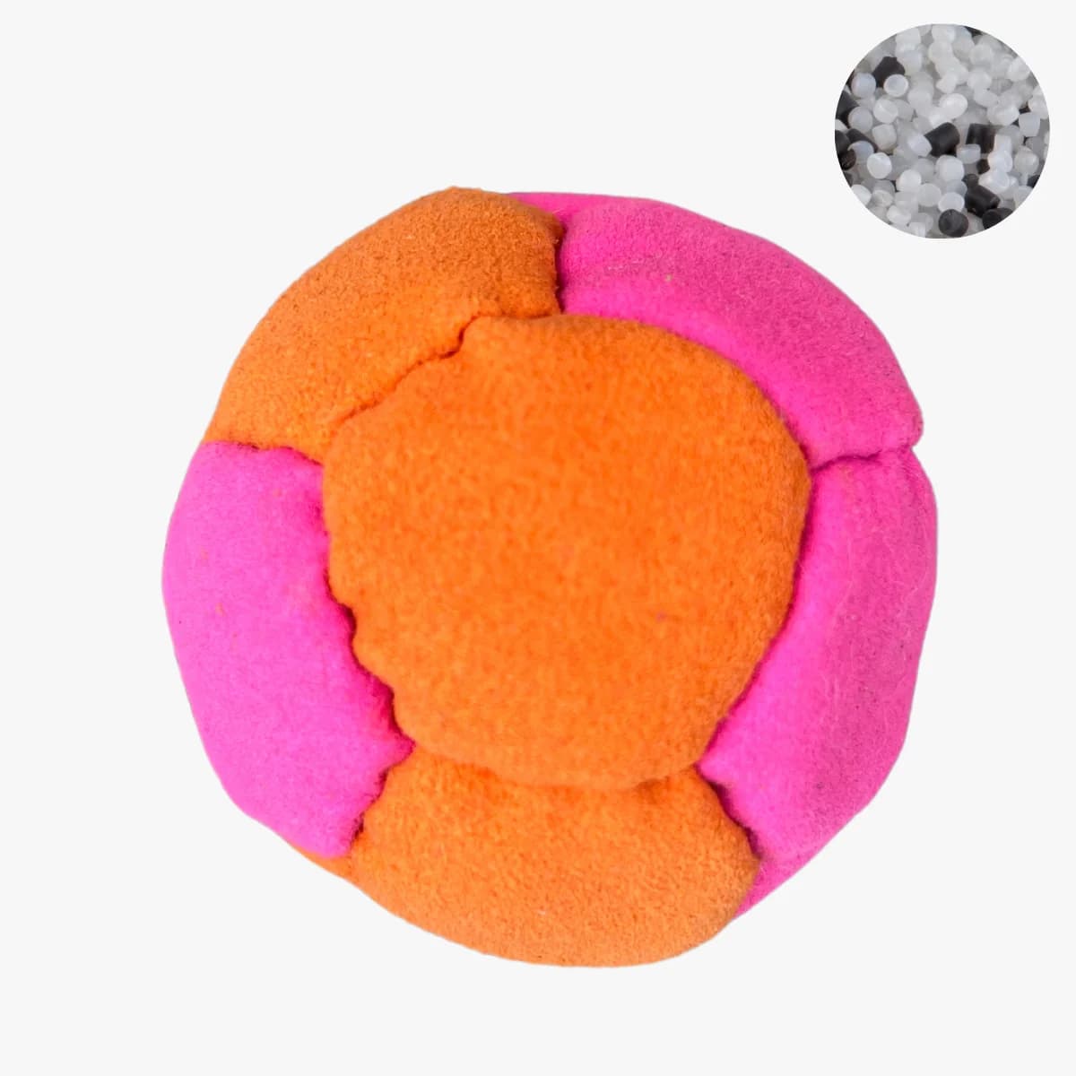 12 Panels Footbag mit Kunststoffgranulat - Crazy Sack Jonglierball & Kickball