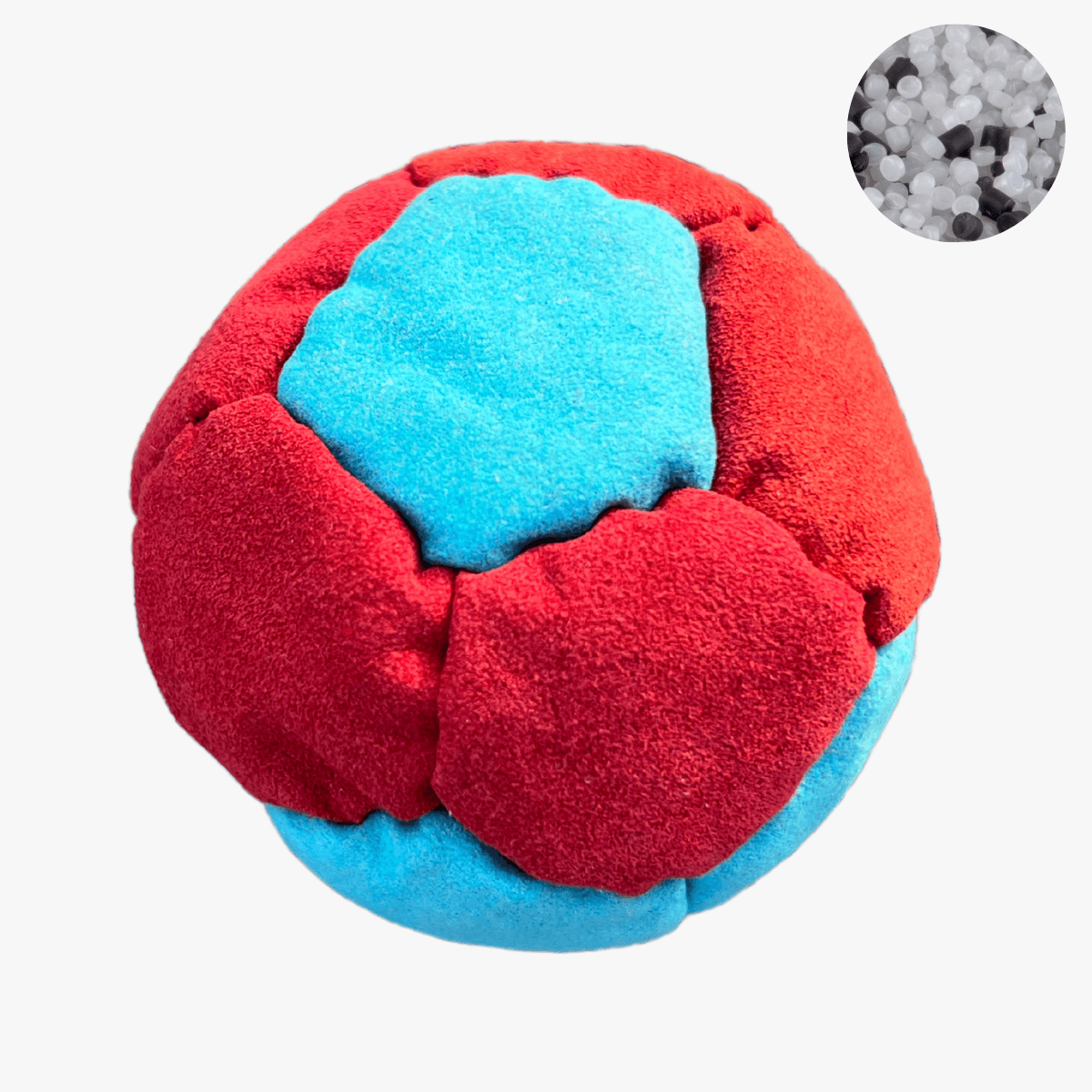 12 Panels Footbag mit Kunststoffgranulat – Crazy Sack Kickball & Stoffball